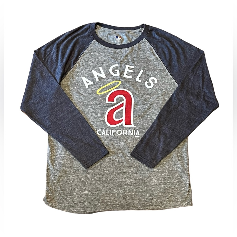 NWOT MLB Los Angeles Angels CC Outfield Raglan Long Sleeve Tee
